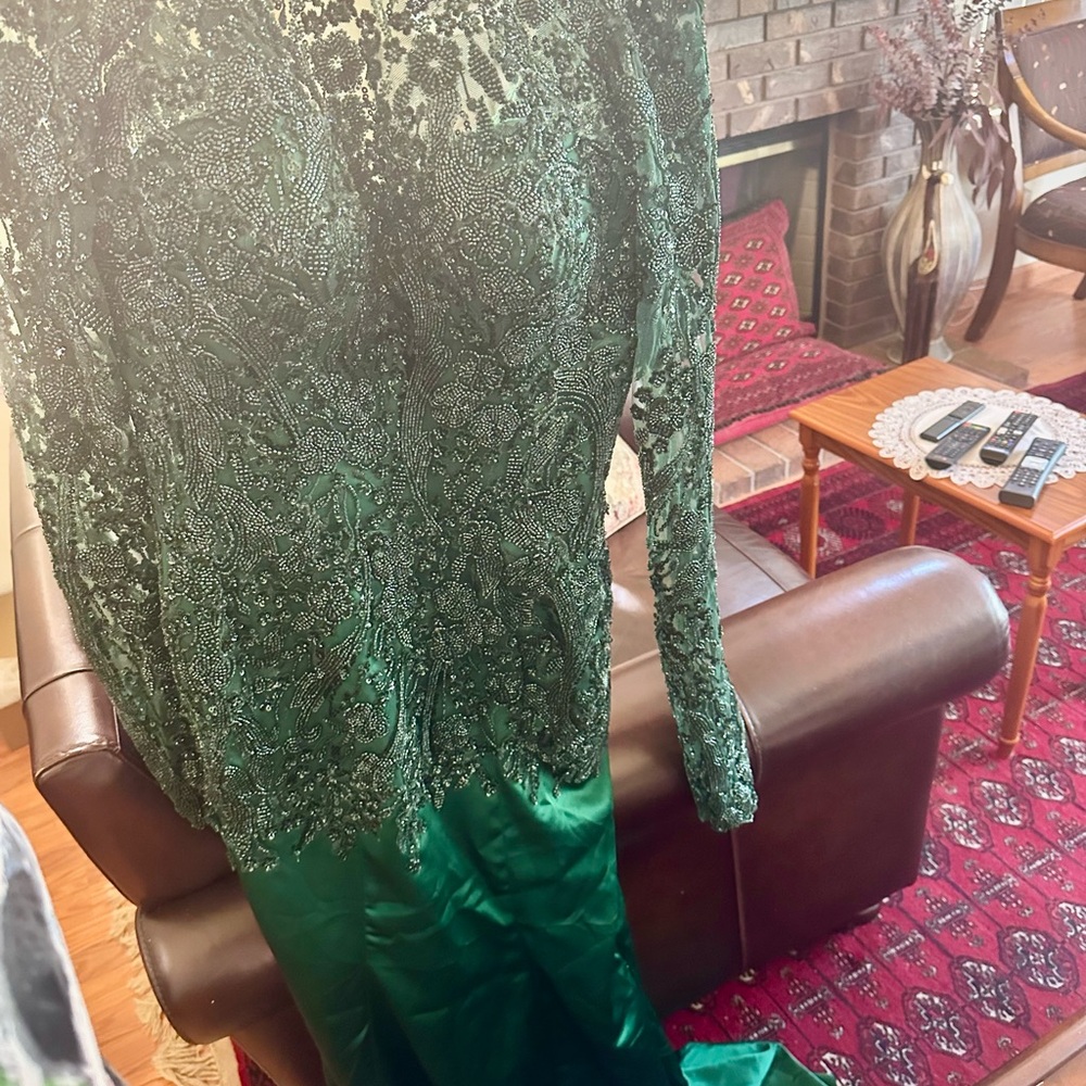 Emerald Green Custom Design Gown
